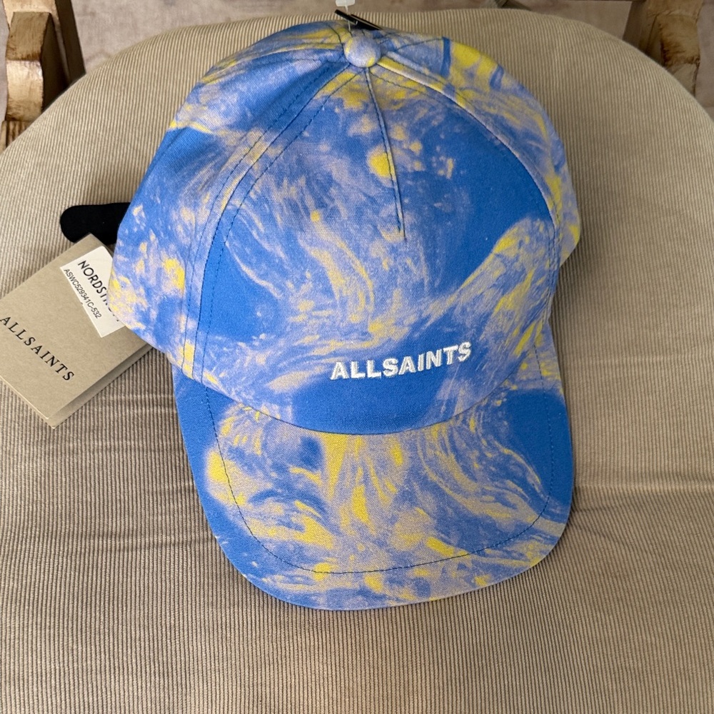 All Saints Vibrant Blue and Yellow Cap